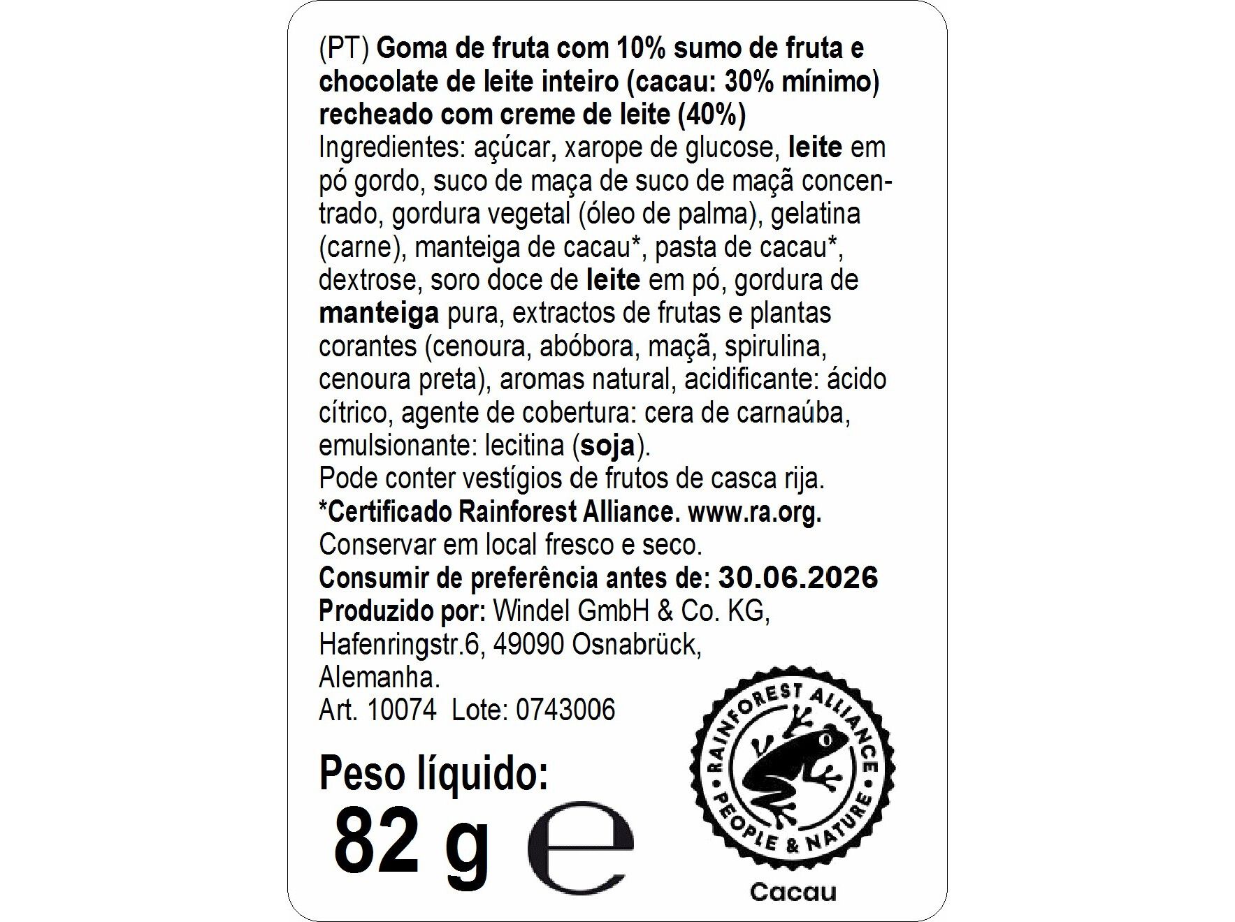 LATA DECORATIVA WINDEL CHOCOLATE DE LEITE 150G image number 1