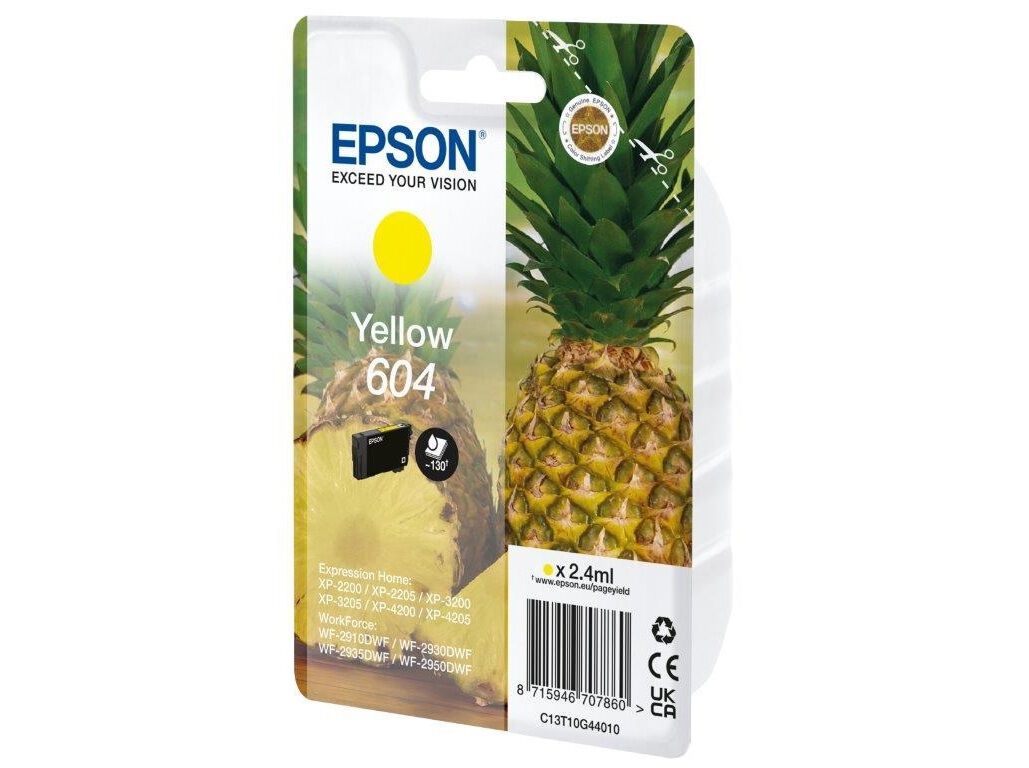 TINTEIRO ORIGINAL EPSON SINGLEPACK YELLOW 604 image number 1