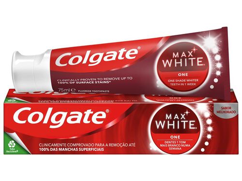 PASTA COLGATE DENTÍFRICA MAX WHITE ONE 75ML image number 0