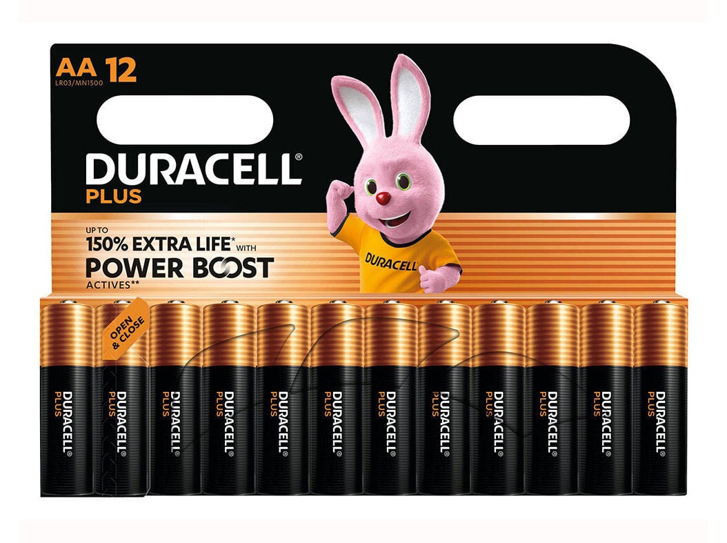 PILHA ALCALINA DURACELL PLUS AA PACK 12 UNIDADES