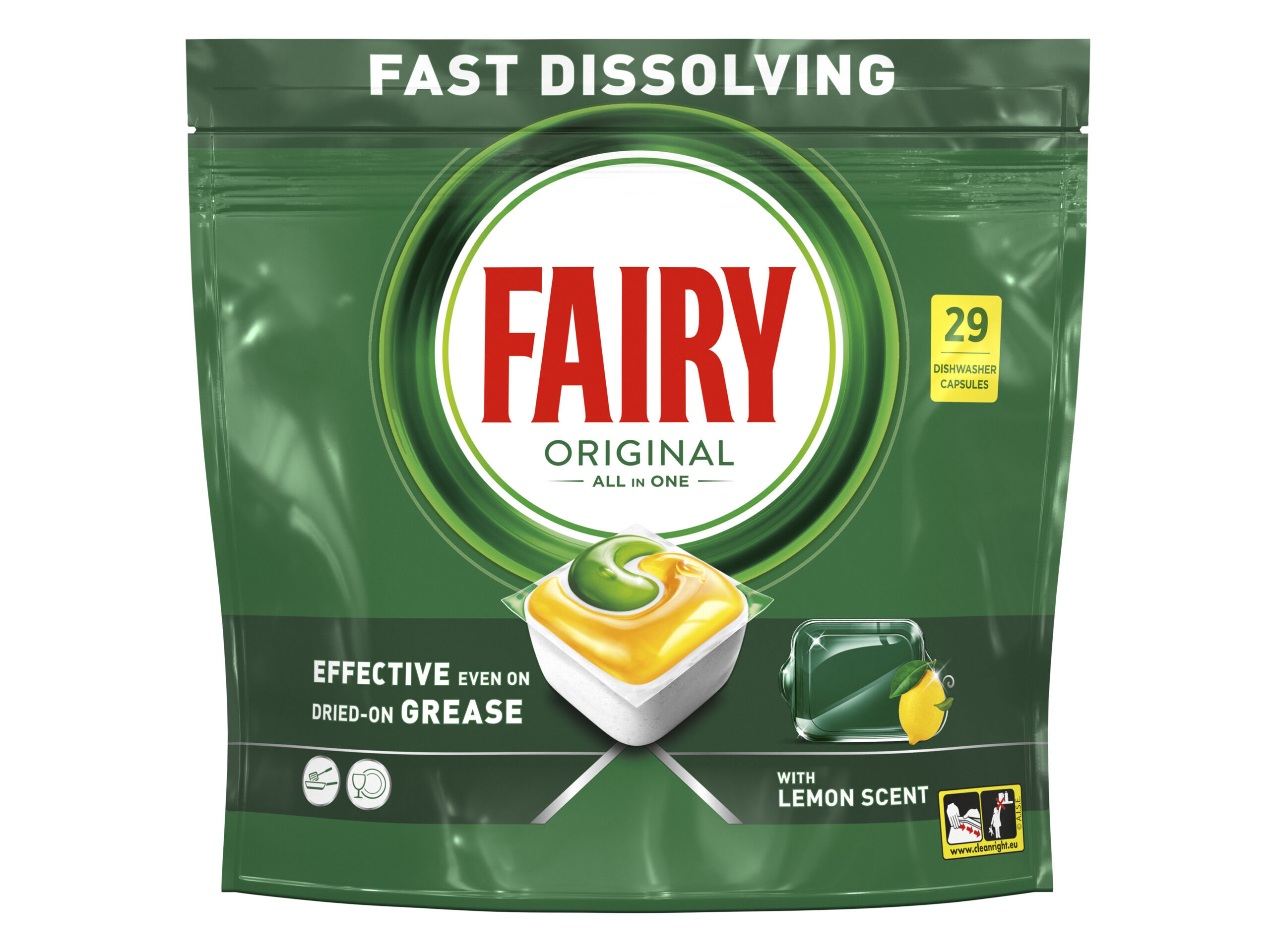 DETERGENTE LOI&Ccedil;A M&Aacute;QUINA FAIRY TUDO EM UM ORIGINAL 29PASTILHAS image number 0