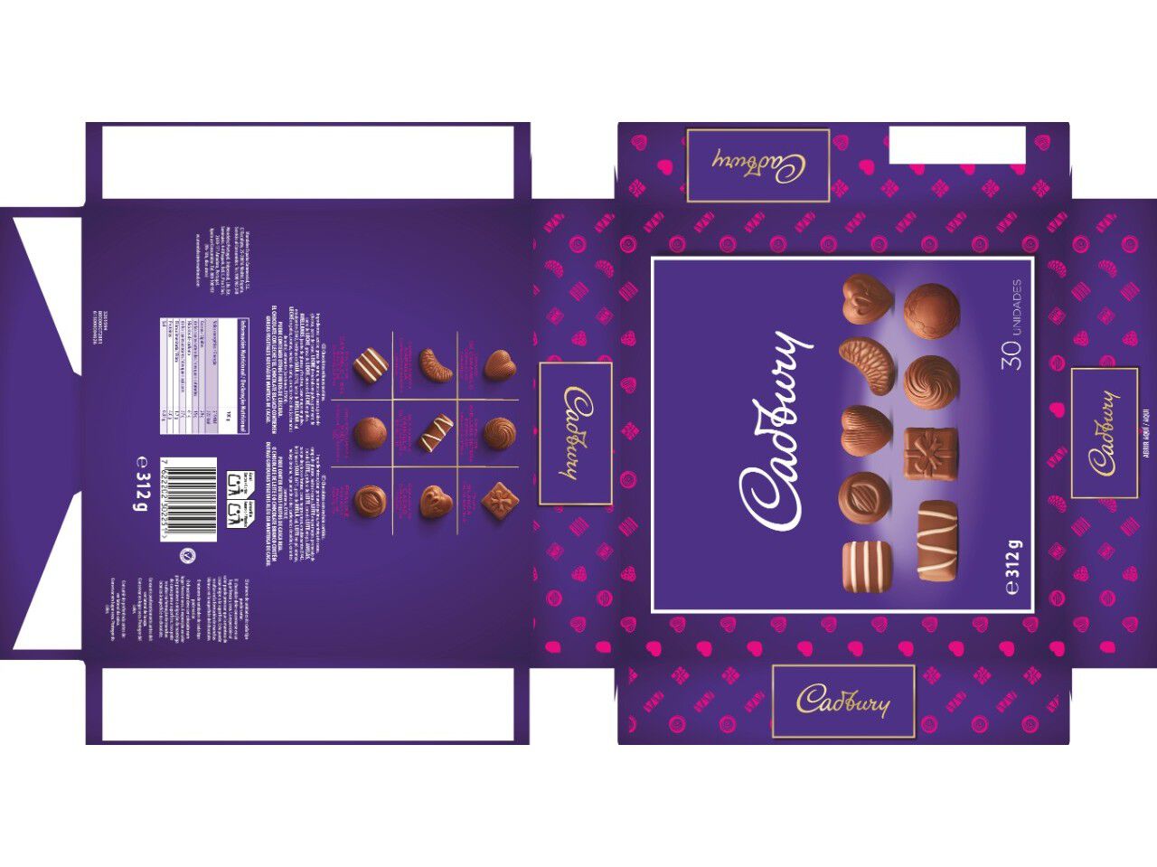 BOMBONS SORTIDOS CADBURY MILK TRAY 312G image number 1