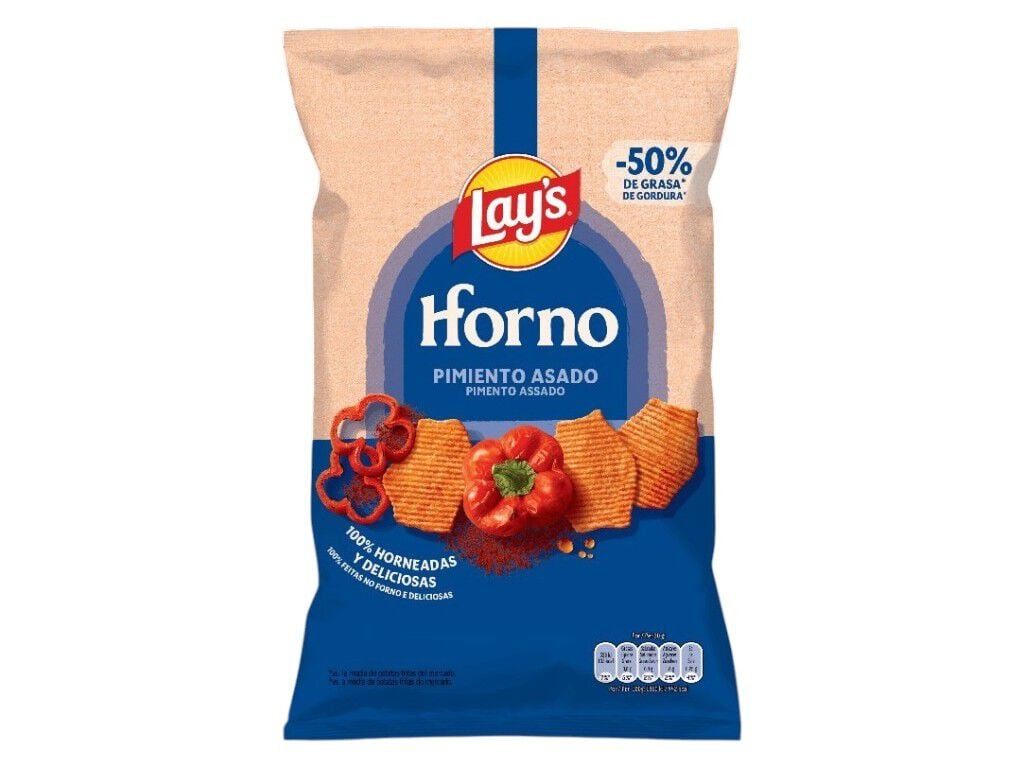 BATATAS FRITAS LAY'S FORNO PIMENTO ASSADO 130G image number 1
