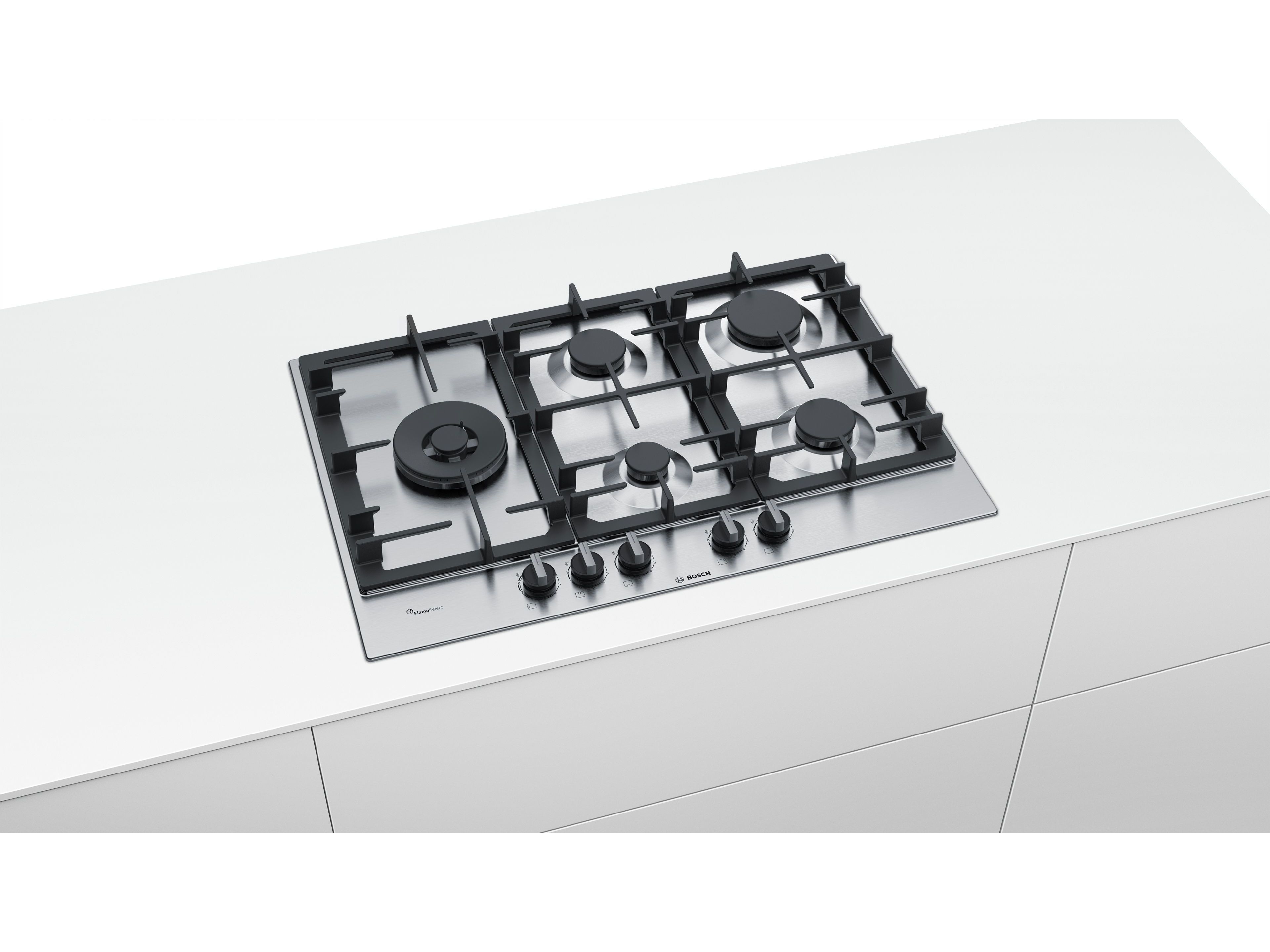 PLACA A G&Aacute;S BOSCH PCS7A5B90 5 QUEIMADORES INOX 75 CM image number 2