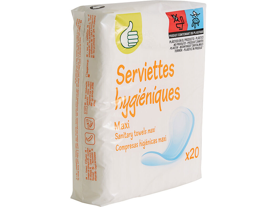 PENSOS HIGI&Eacute;NICOS POLEGAR MAXI NORMAL S/ABAS 20 UN image number 1