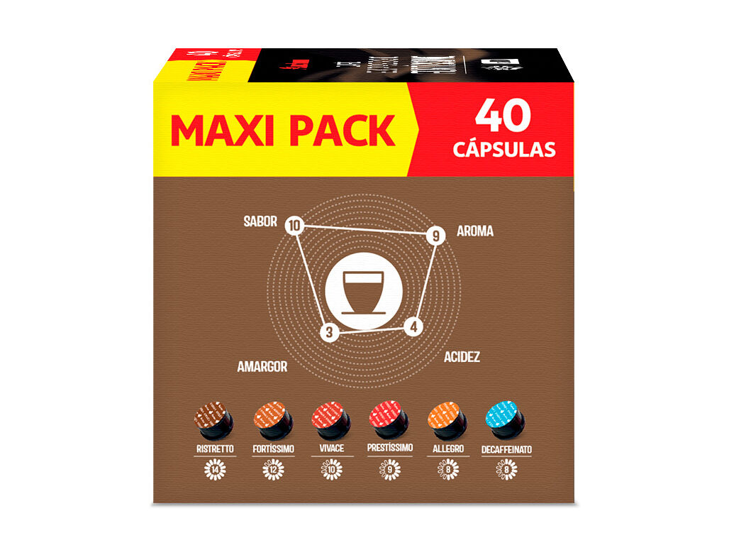 CAFE EXPRESSO DQ AUCHAN FORT&Iacute;SSIMO MAXIPACK 40UN image number 1