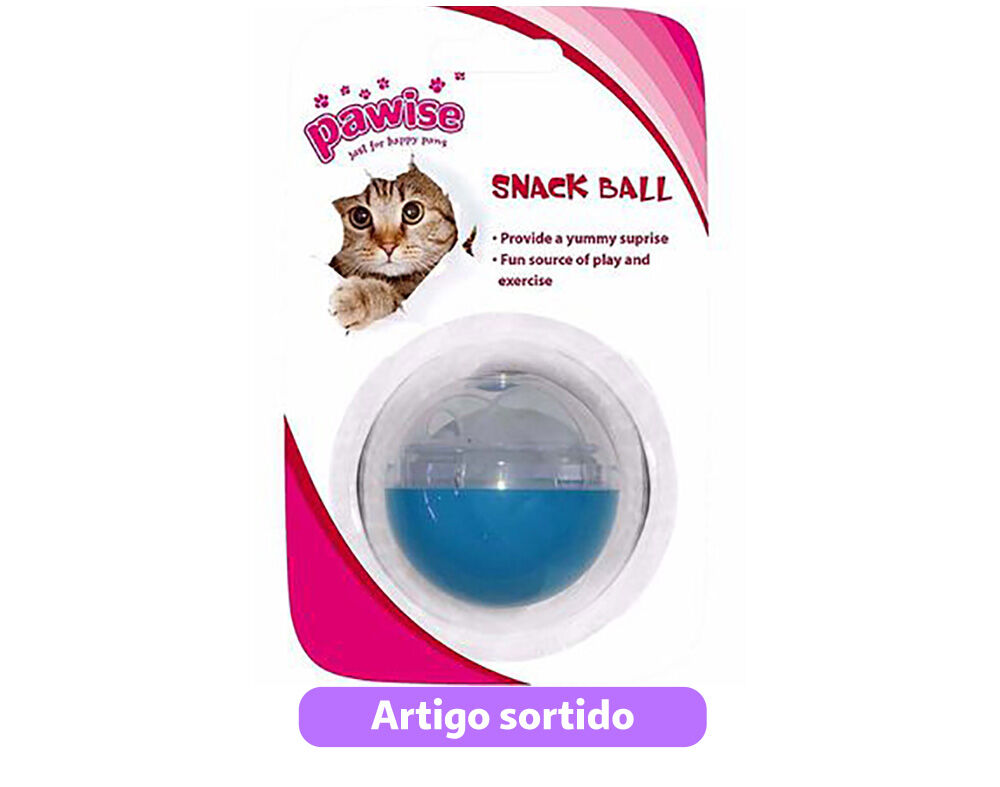 BRINQUEDO PARA GATO PAWISE SNACKS BALL 5CM MODELOS SORTIDOS