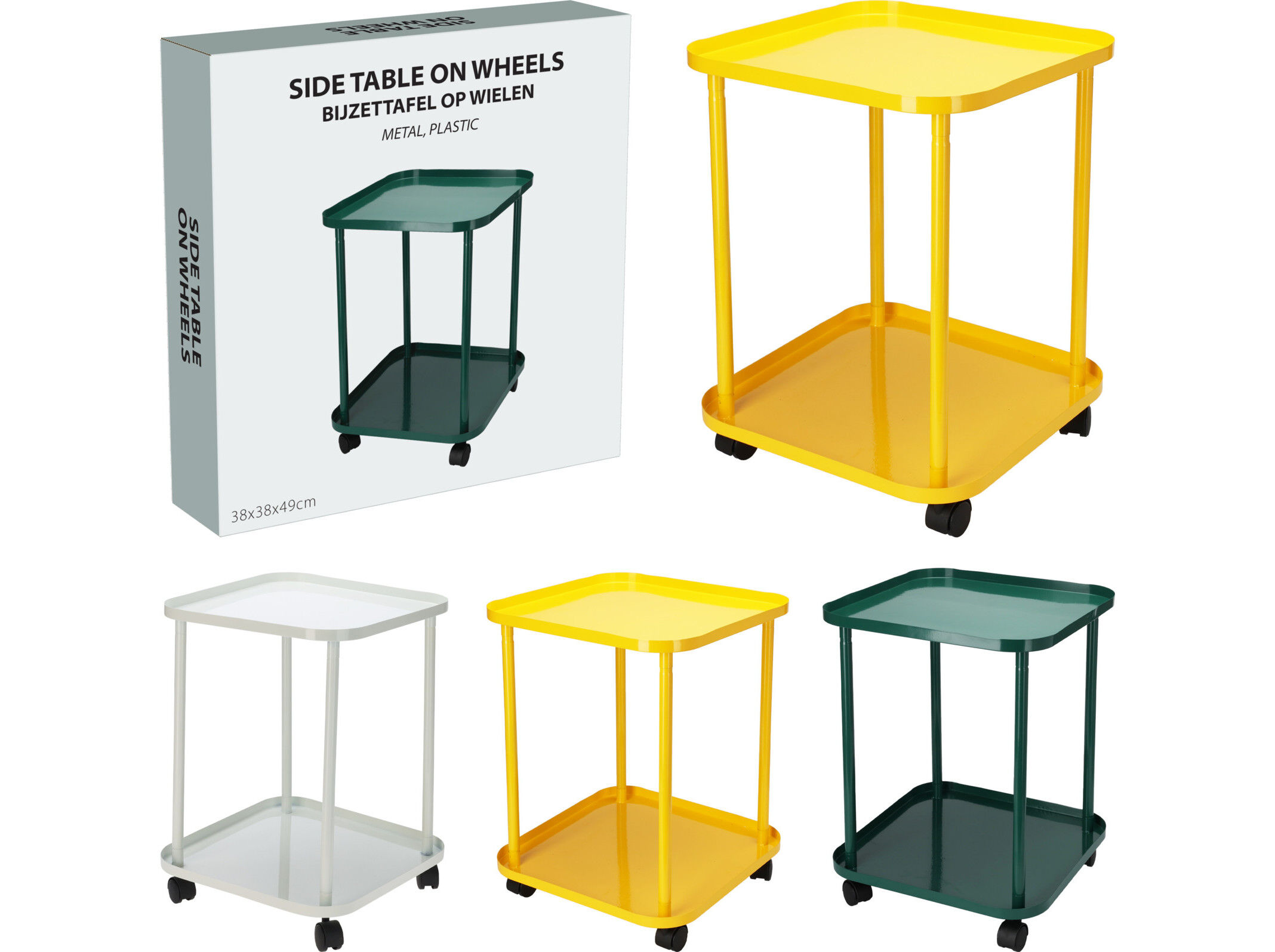 MESA APOIO 38X38X49.5CM CORES SORTIDAS image number 1