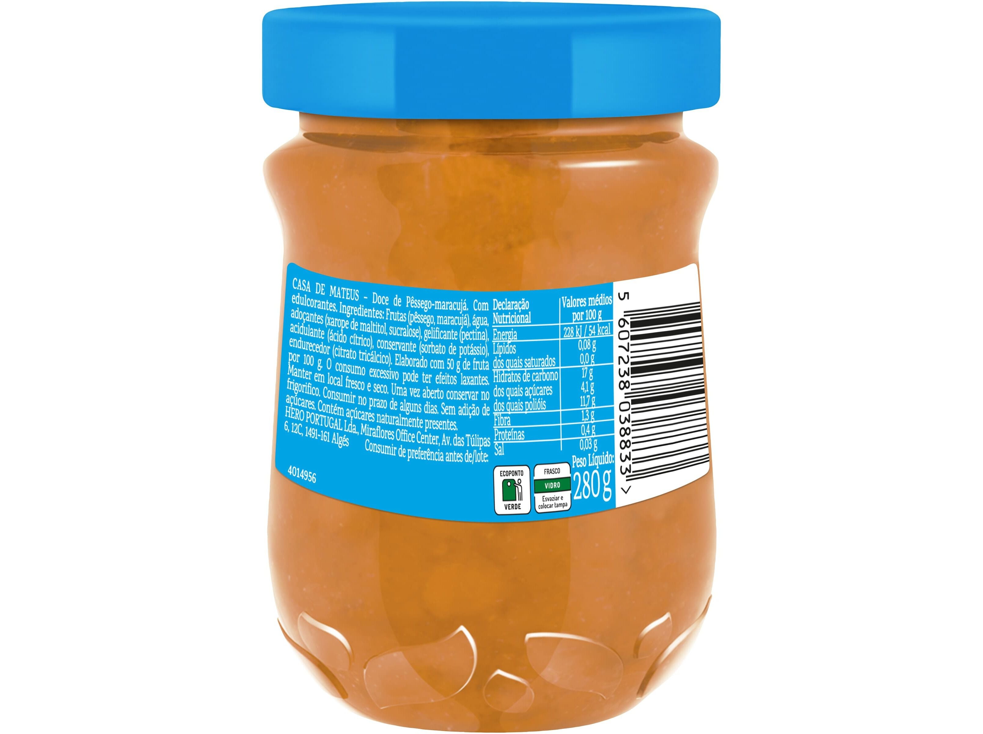 DOCE CASA DE MATEUS P&Ecirc;SSEGO MARACUJA 0% 280G image number 1
