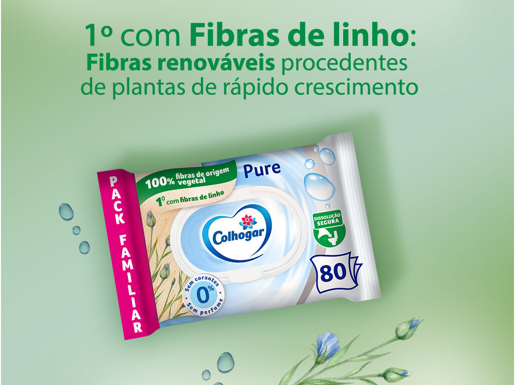 PAPEL HIGI&Eacute;NICO COLHOGAR H&Uacute;MIDO PURE 80UN image number 1