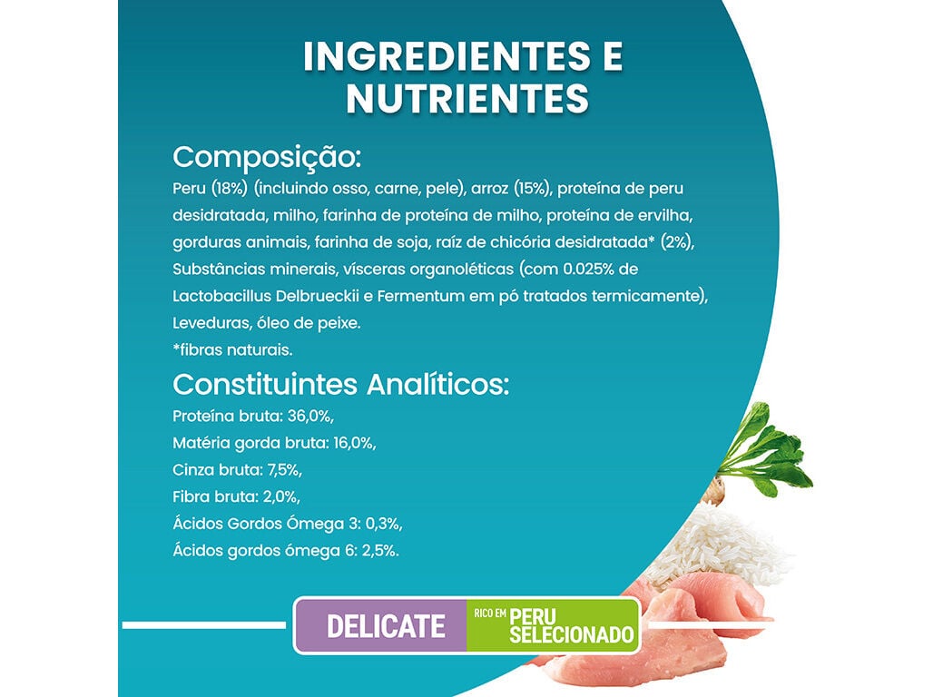 RA&Ccedil;&Atilde;O PARA GATO PURINA ONE DELICATE COM PERU 800G image number 4