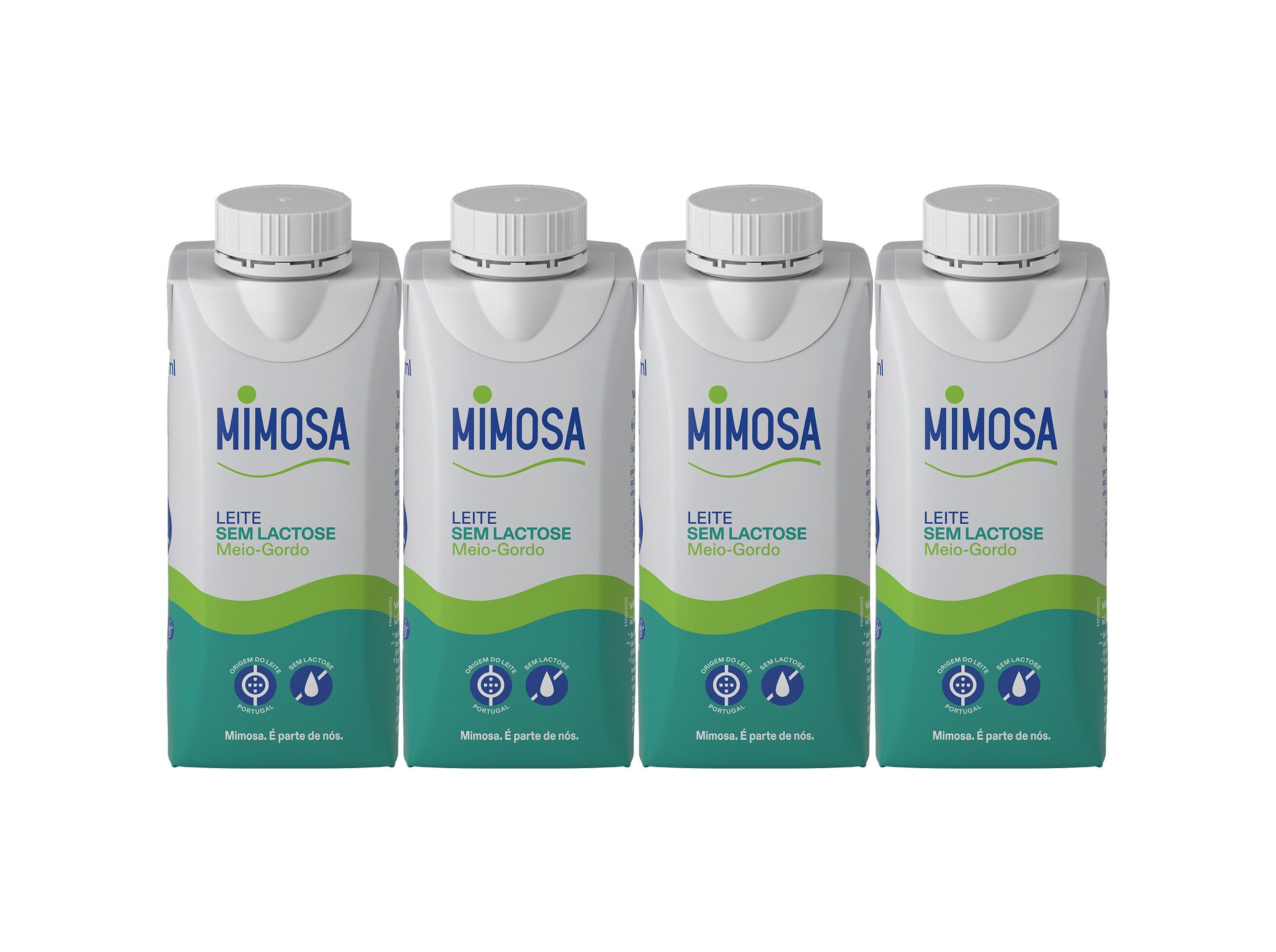 LEITE MIMOSA UHT MEIO GORDO 0% LACTOSE 4X200ML
