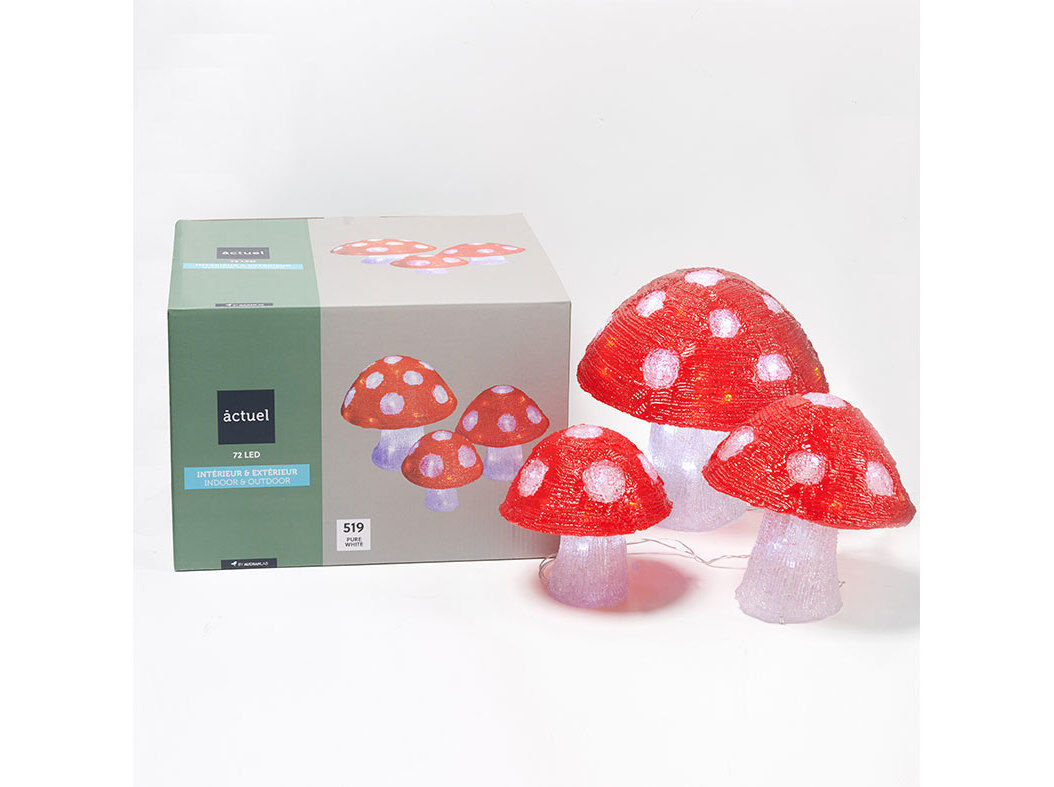 CONJUNTO DE 3 CANDEEIRO COGUMELO ACTUEL EXTERIOR 72LED image number 0