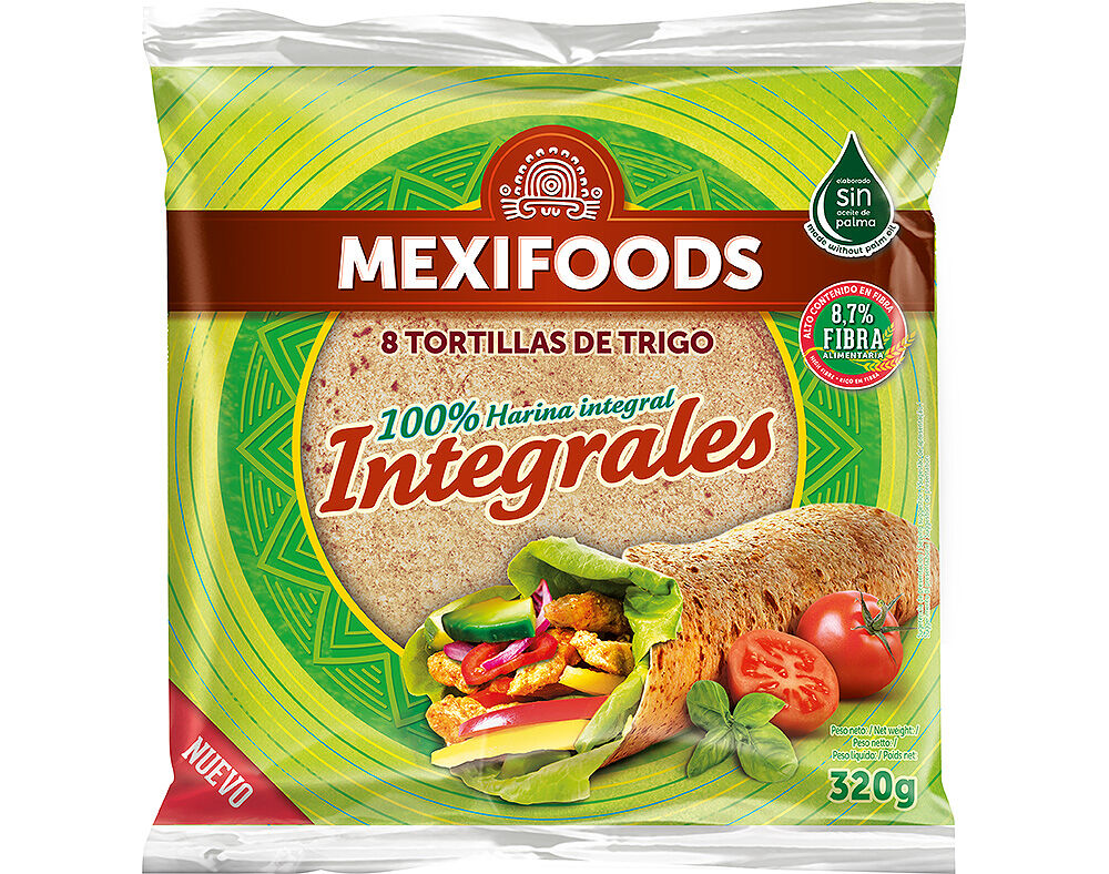 TORTILHA MEXIFOODS DE TRIGO FAJITAS INTEGRAIS 320G