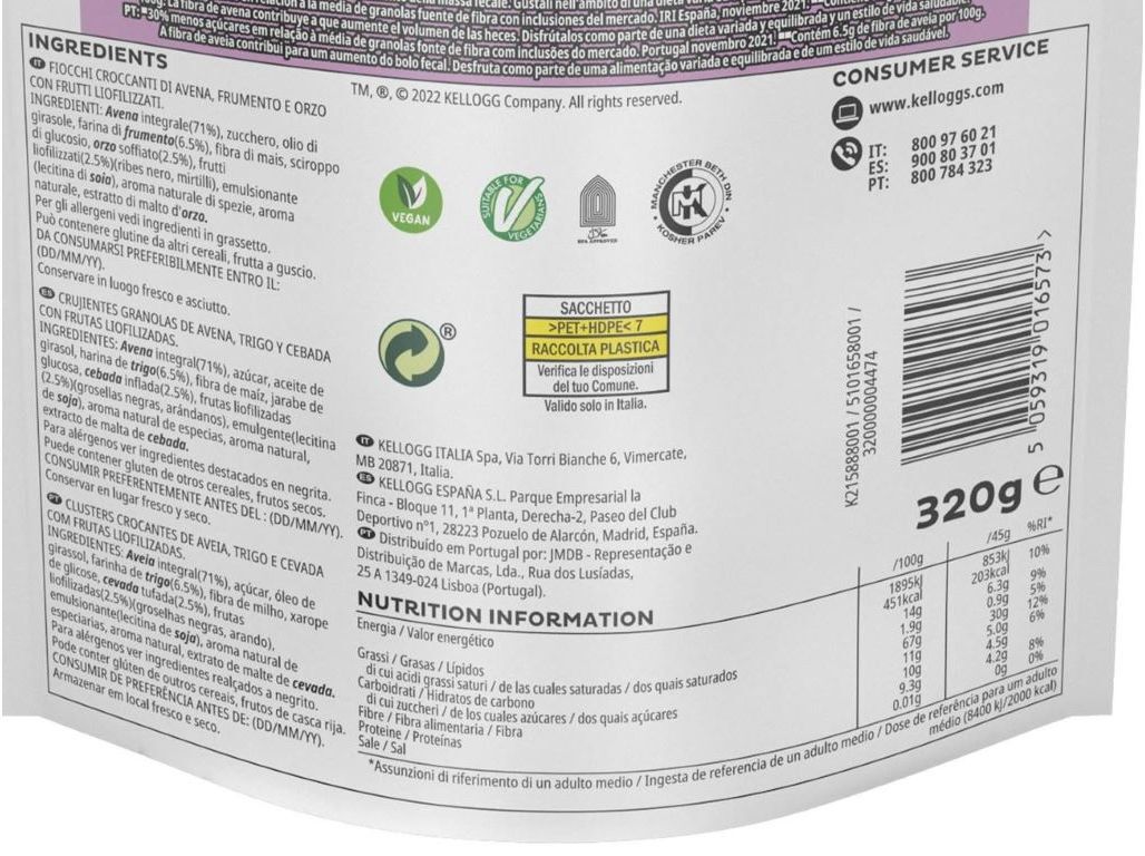 GRANOLA KELLOGG'S SPECIAL K FRUTOS VERMELHOS 320G image number 2