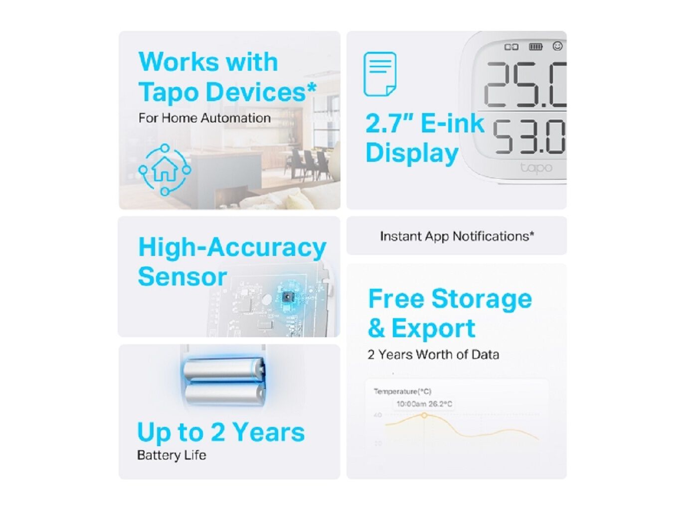 SENSOR TEMPERATURA TP-LINK TAPO T315 SMARTHOME image number 3