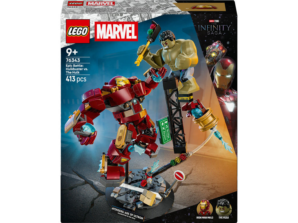 BATALHA &Eacute;PICA HULKBUSTER CONTRA HULK LEGO SUPER HEROES MARVEL 76343