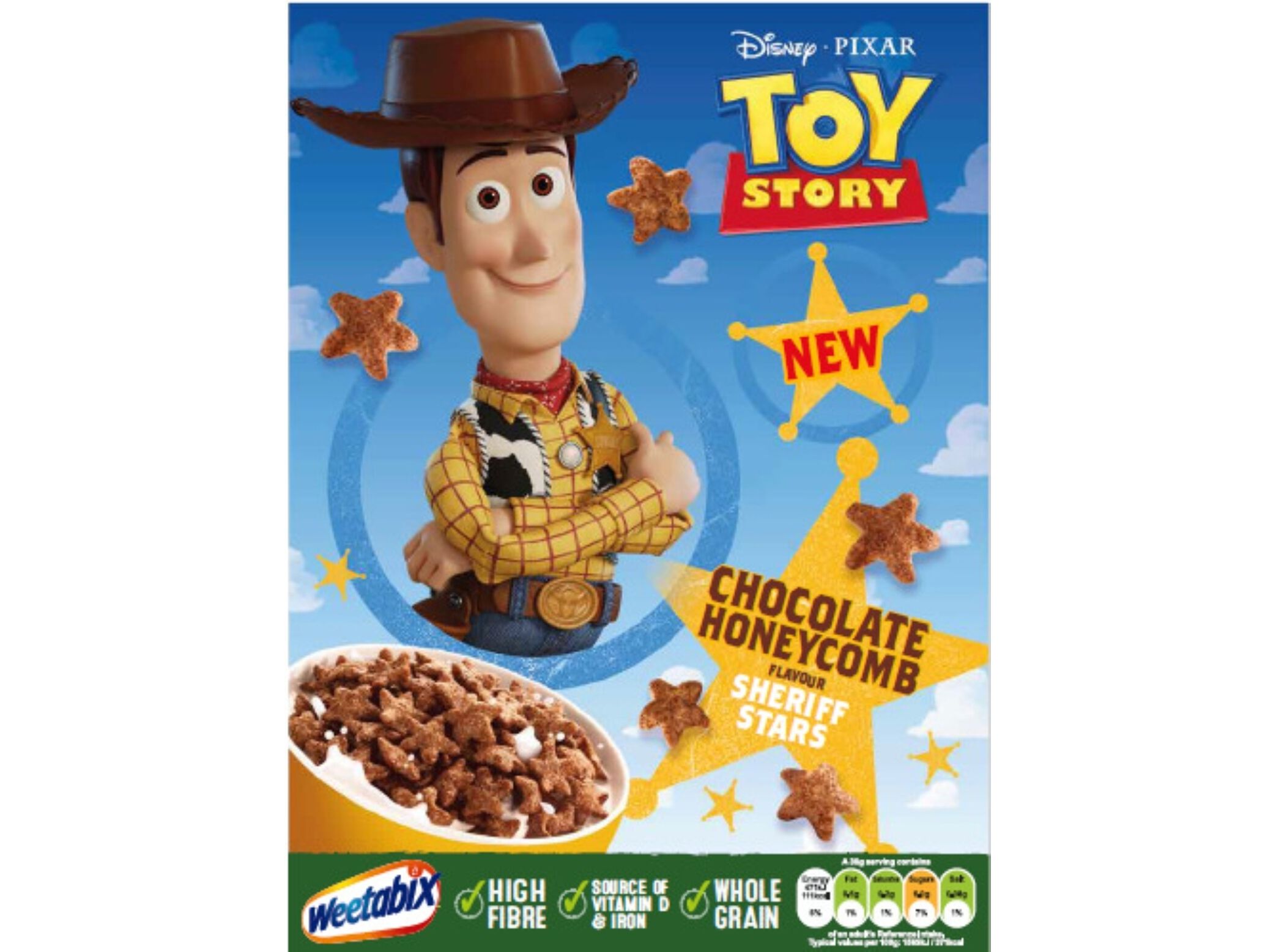 CEREAIS WEETABIX ESTRELAS CHOCOLATE E MEL DISNYE TOY STORY 375G image number 1