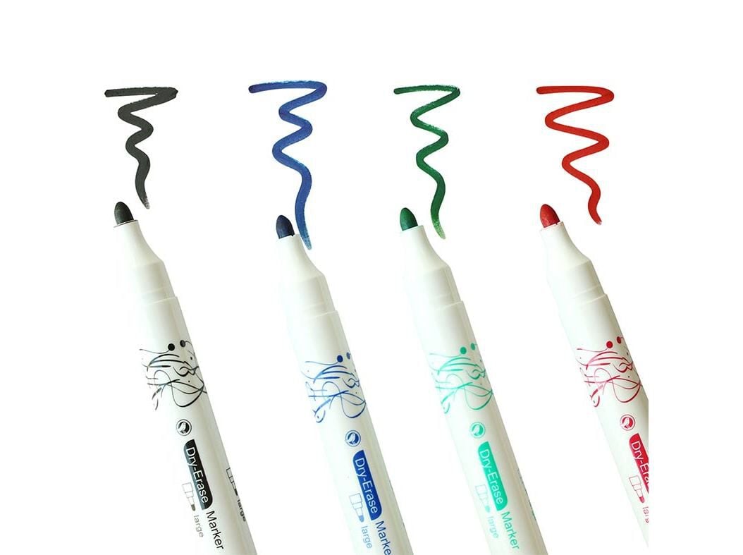 CONJUNTO DE 4 MARCADORES AUCHAN PARA QUADRO BRANCO PONTA OGIVAL image number 3