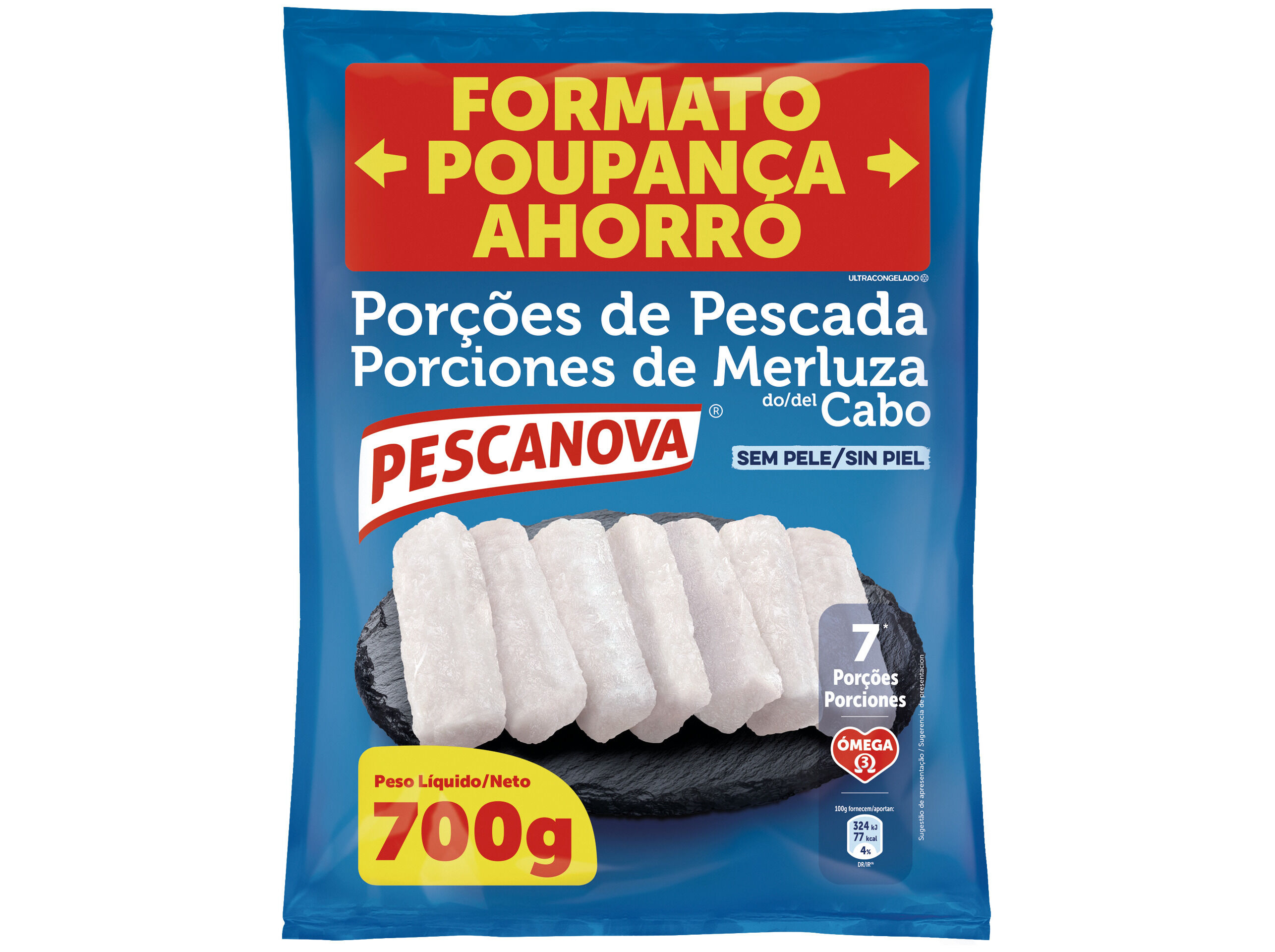 POR&Ccedil;&Otilde;ES PESCADA PESCANOVA SEM PELE 700G image number 0