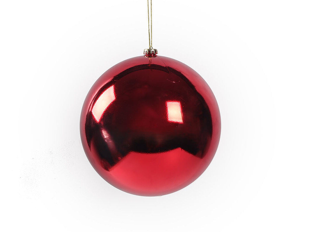BOLA NATAL ACTUEL PL&Aacute;STICO VERMELHO 25CM image number 0