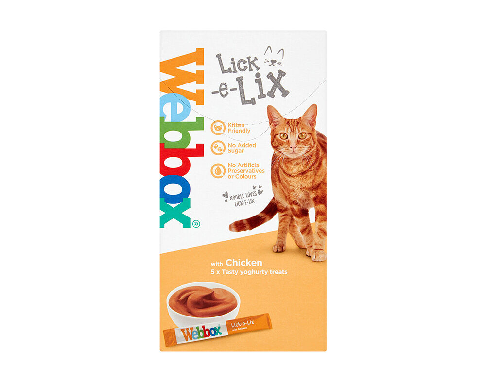 SNACKS PARA GATO WEBBOX LICK-E-LIX COM FRANGO 5X15G image number 0