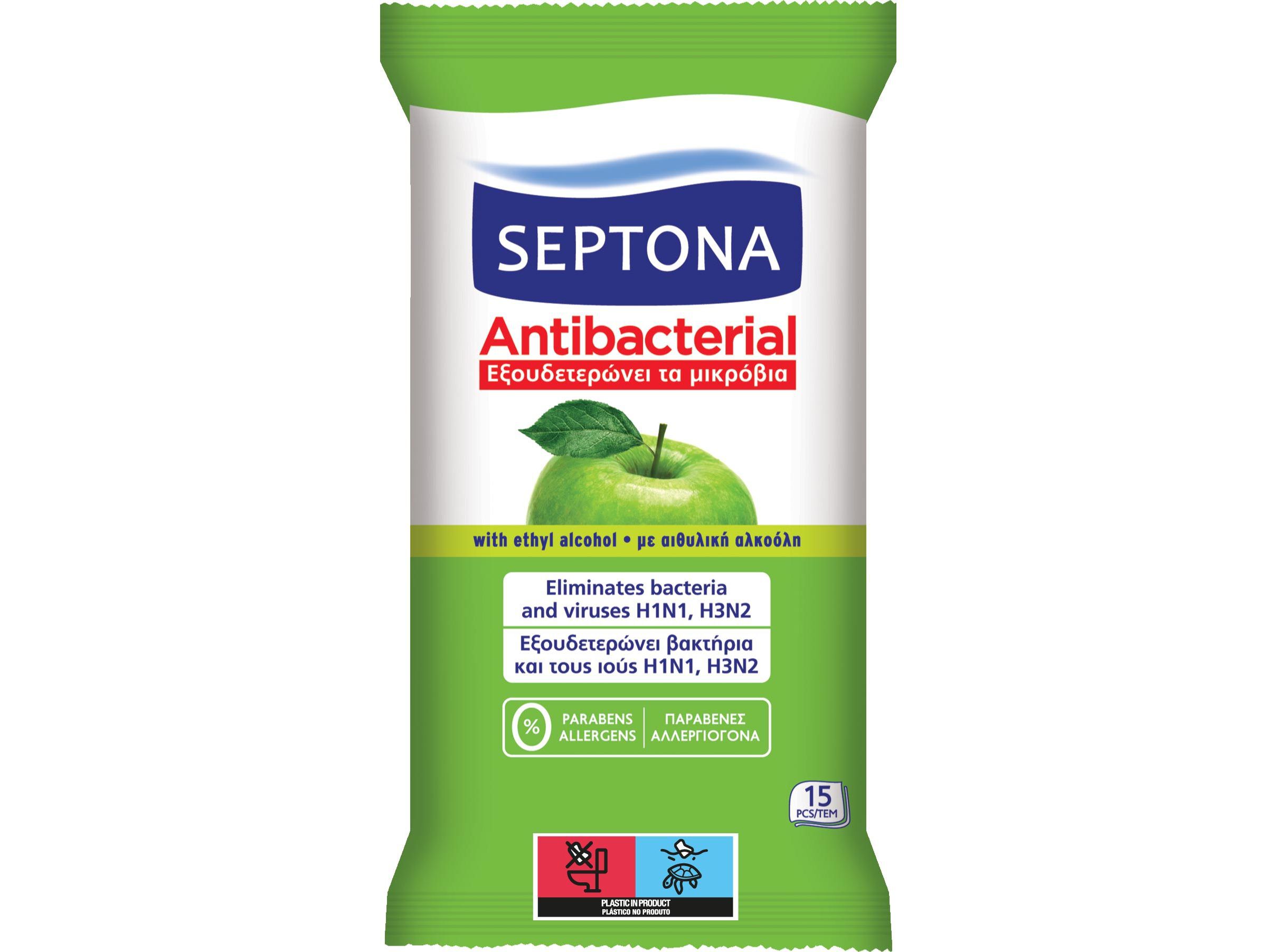 TOLAHITAS SEPTONA ANTIBACTER MA&Ccedil;&Atilde; VERDE 15 UN