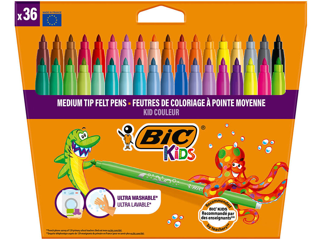 MARCADORES COLORIR BIC KIDS 36 UNIDADES