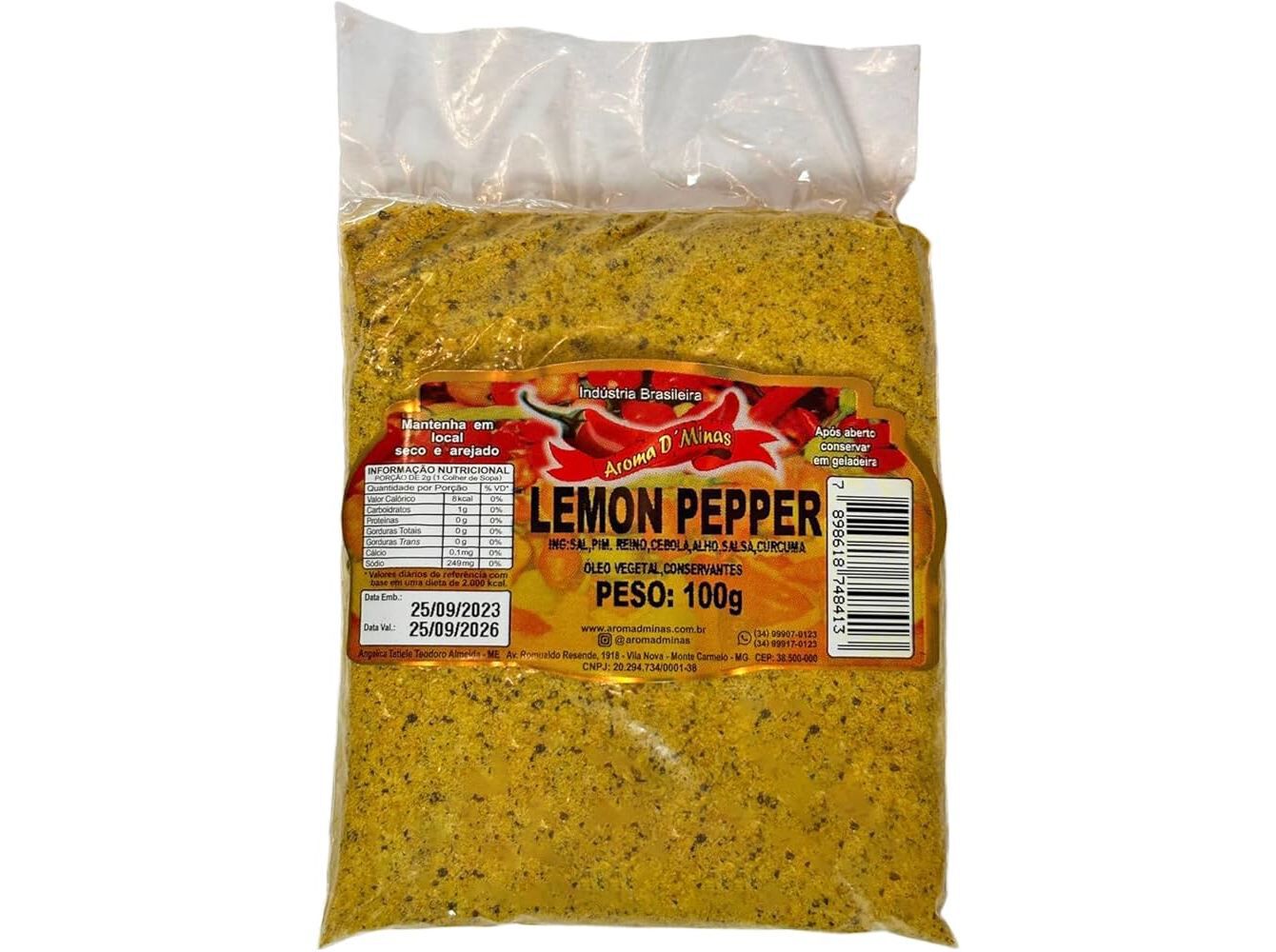 PIMENTA AROMA D`MINAS LIM&Atilde;O 100G image number 1