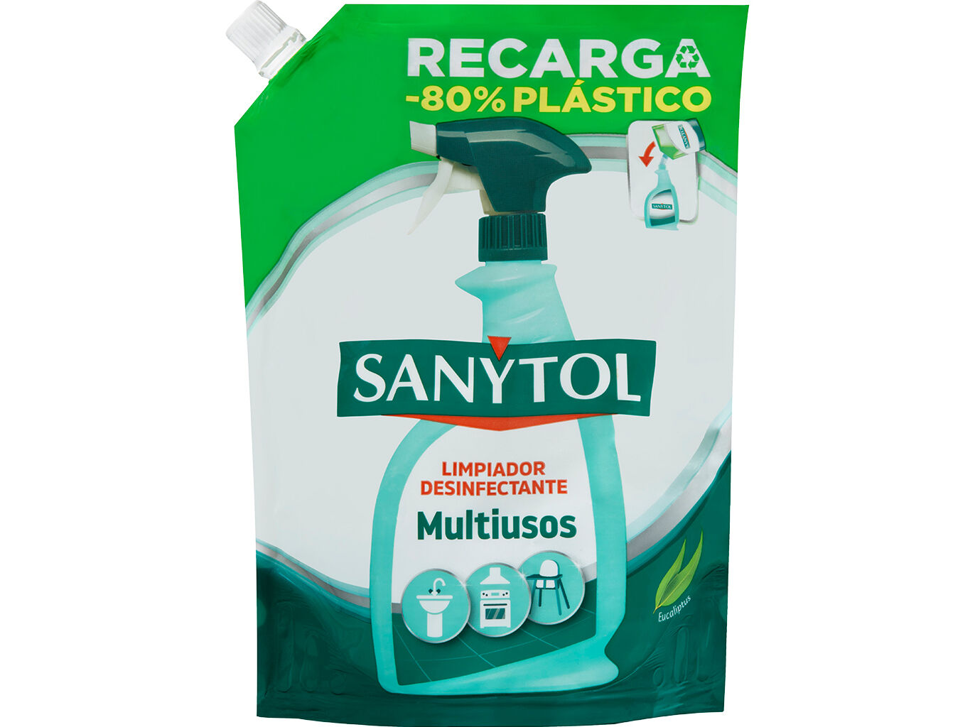 LIMPADOR DESINFETANTE SANYTOL MULTIUSOS RECARGA 750 ML image number 0