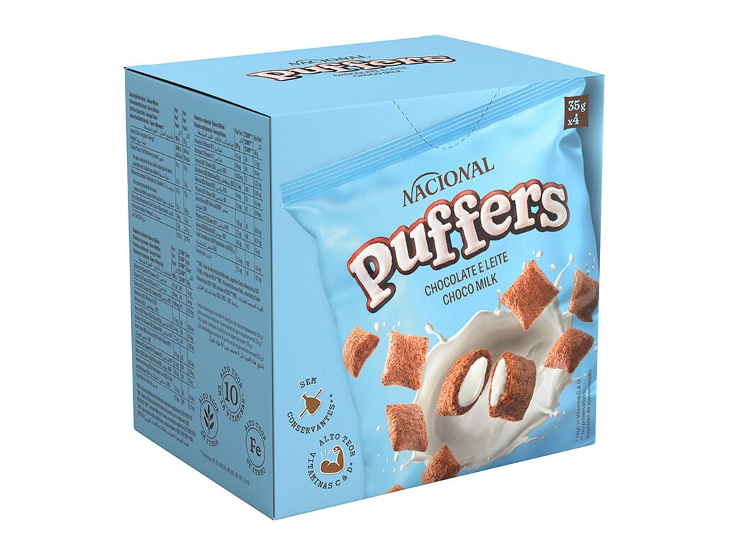 CEREAIS TEENS NACIONAL MINI PUFFERS CHOCO MILK 120G image number 0