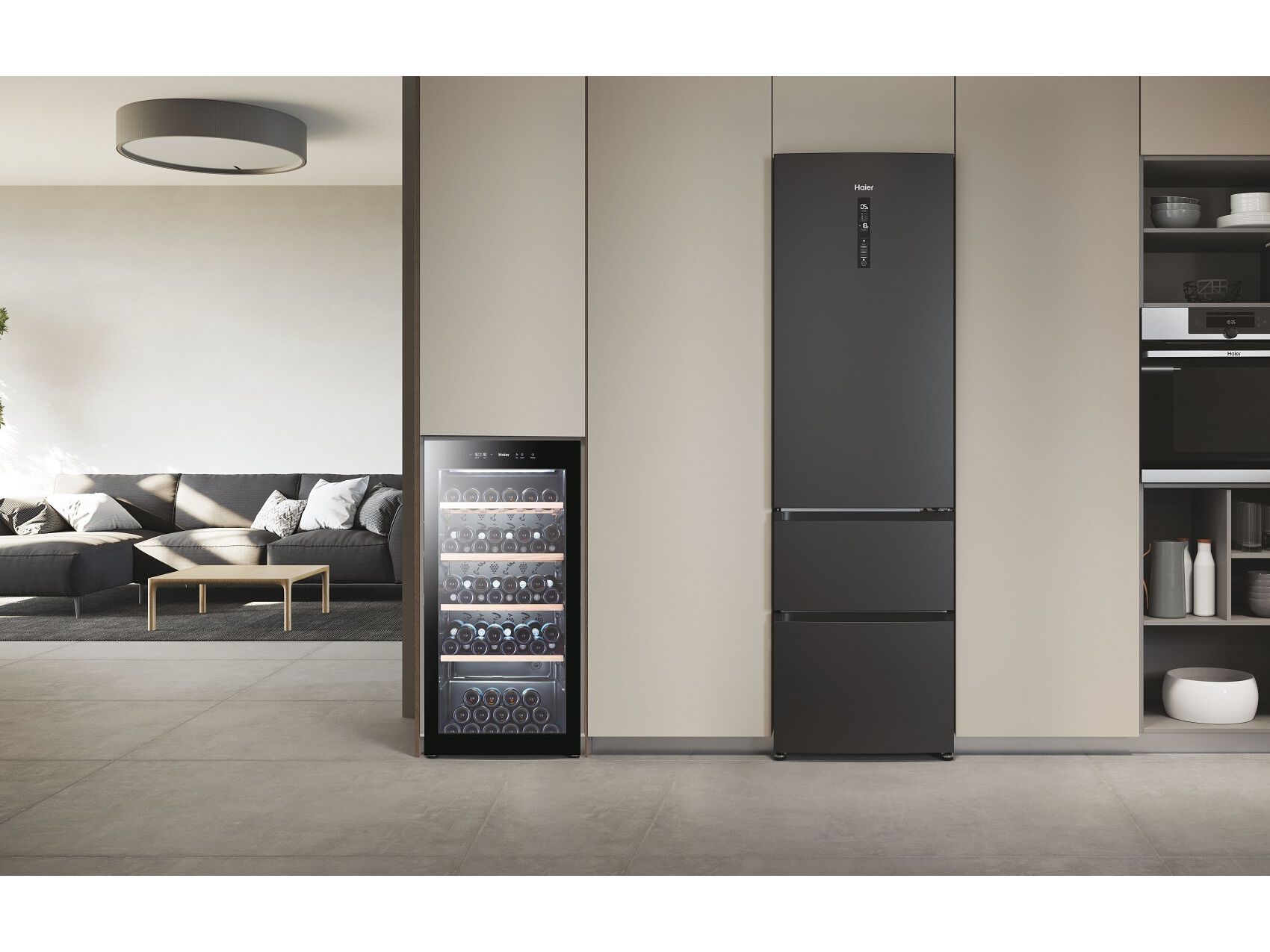 CAVE DE VINHOS HAIER WS105GA 105 GARRAFAS CINZA image number 6