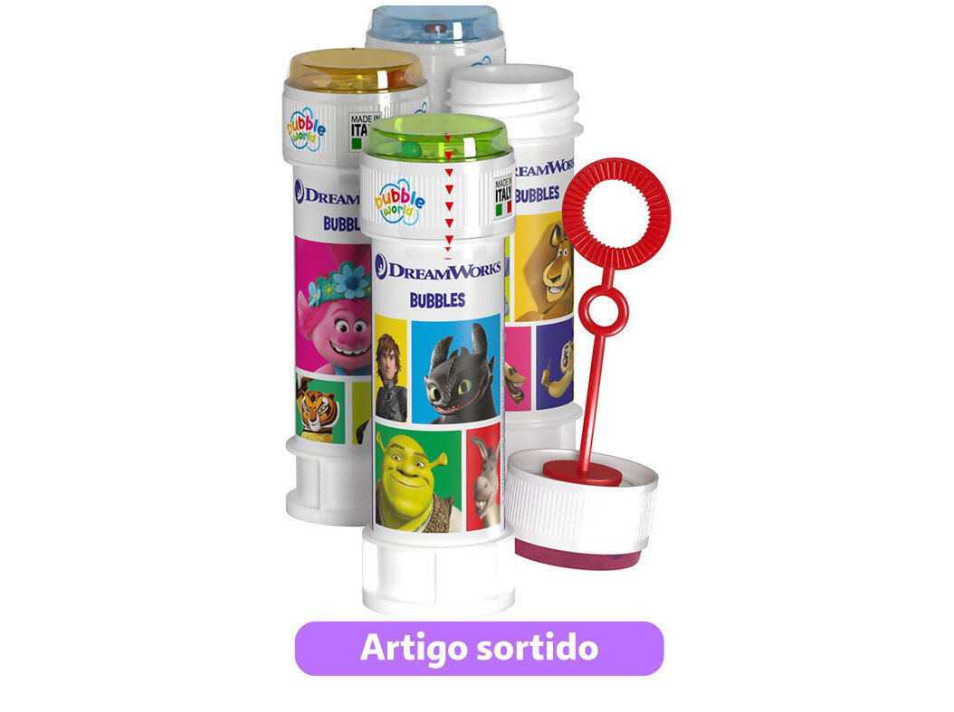 BOLAS DE SAB&Atilde;O DREAMWORKS 60ML 1 UNIDADE MODELOS SORTIDOS