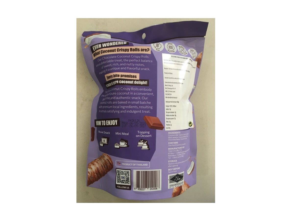 ROLO DE COCO THAI COCO CHOCOLATE 140G image number 1