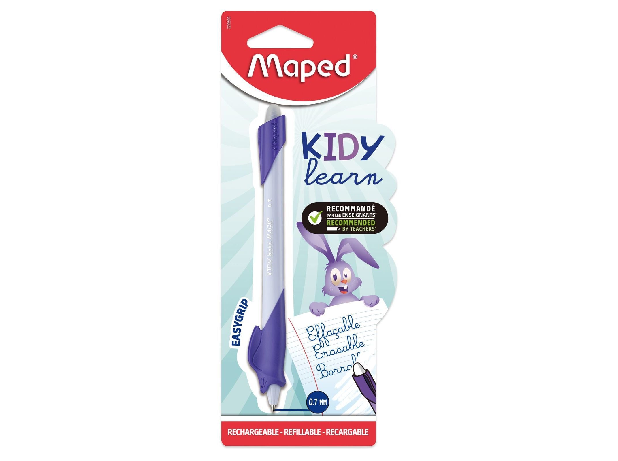 Maped Caneta Apagável Kidy Learn Rabbit Azul