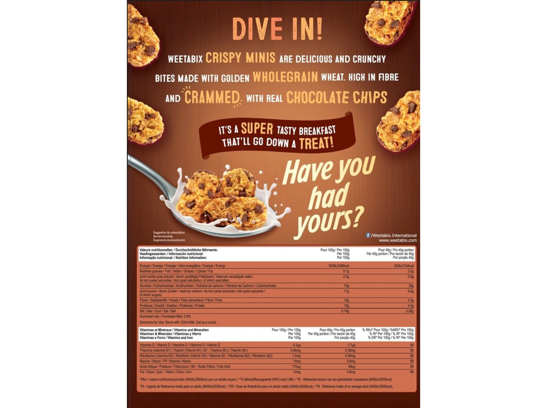 CEREAIS FIBRA WEETABIX MINIS CHOCOLATE 500G image number 2