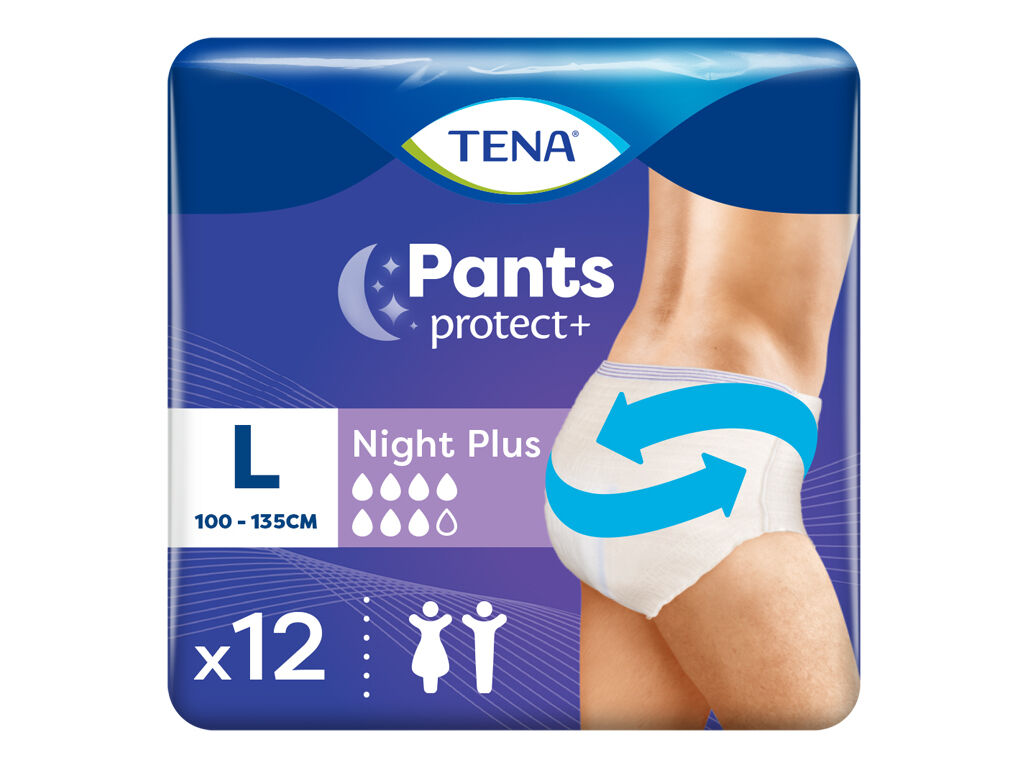 CUECAS INCONTIN&Ecirc;NCIA TENA NIGHT PLUS L 12 UN image number 0