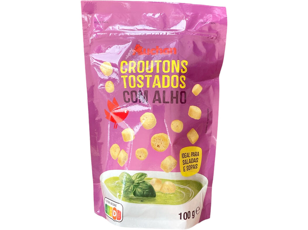 CROUTONS AUCHAN COM ALHO 100G
