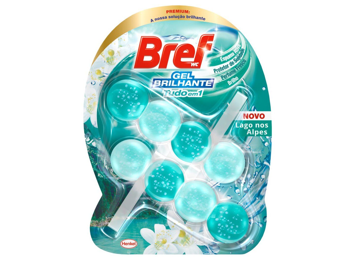 BLOCO SANIT&Aacute;RIO BREF BRIGHT GEL ALPINE 2X42G