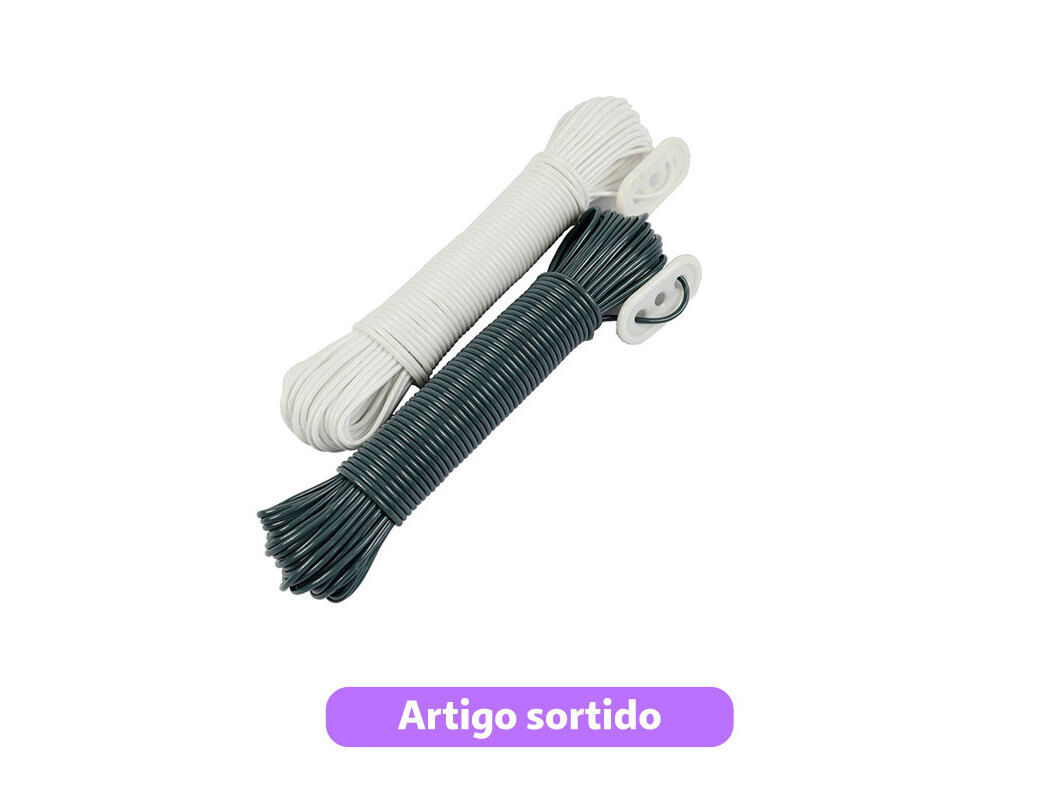 CORDA PARA ROUPA ACTUEL 20 METROS CORES SORTIDAS