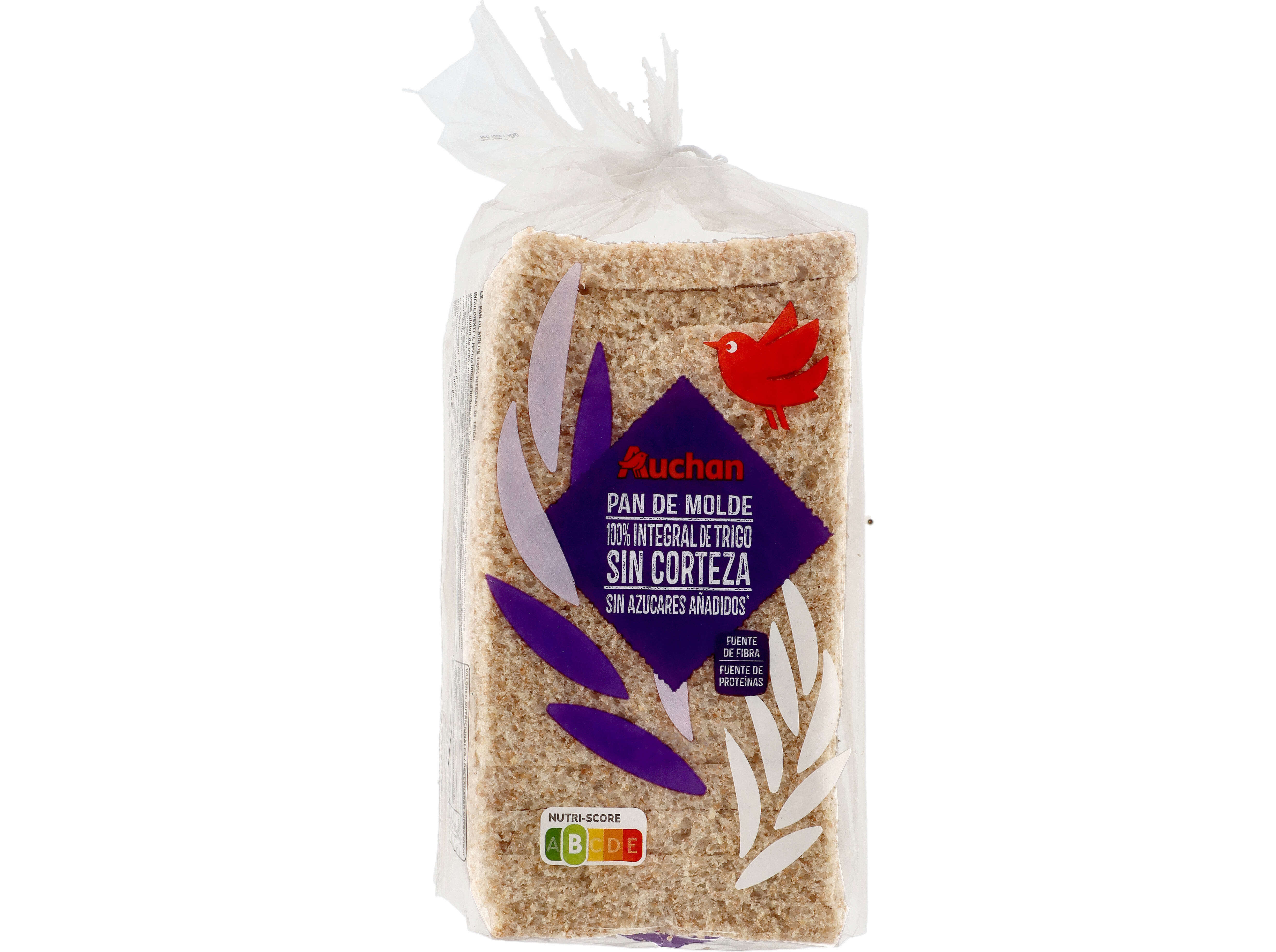 PAO DE FORMA AUCHAN SEM CODEA INTEGRAL 450 G