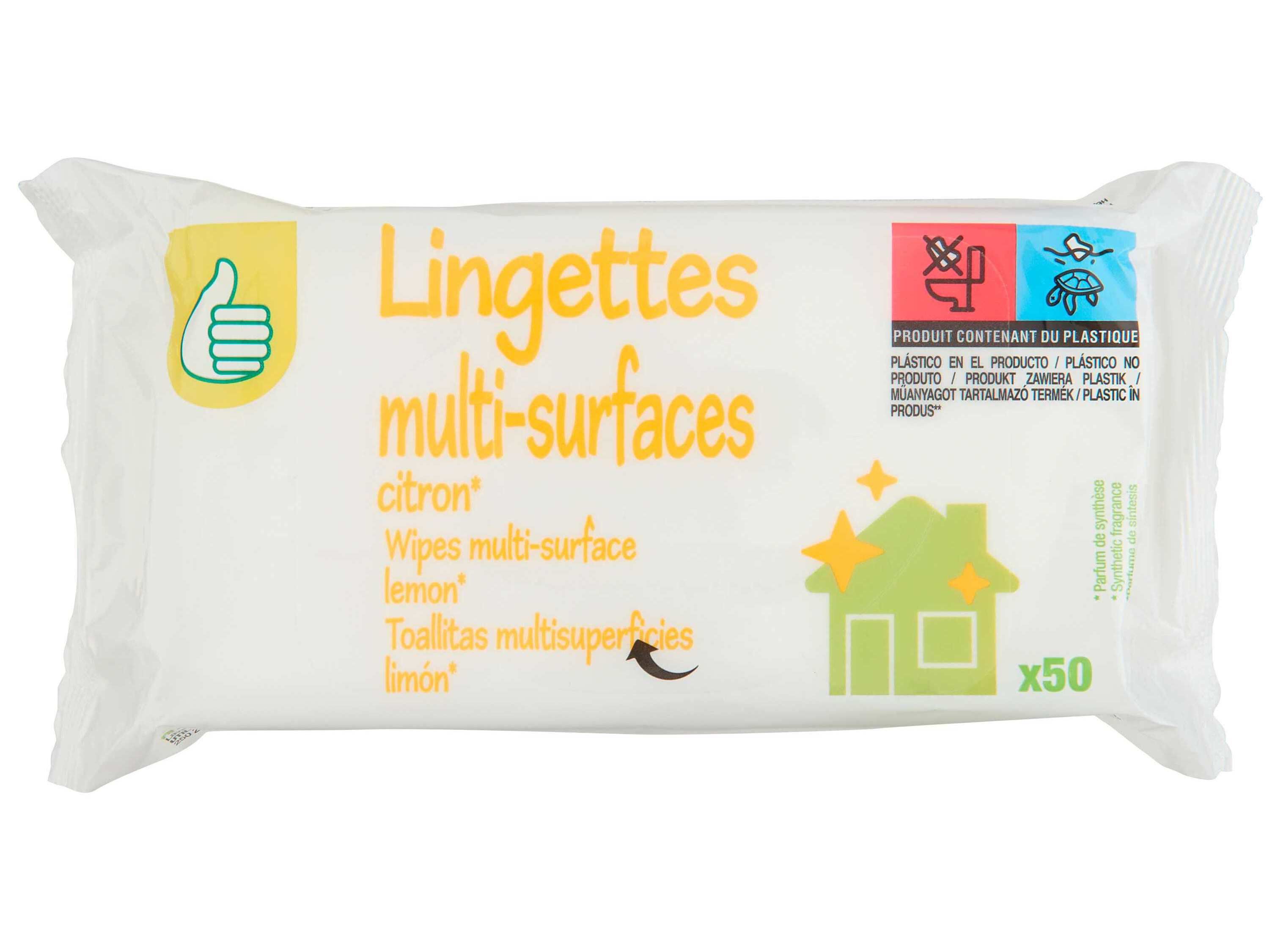 TOALHITAS MULTIUSOS AUCHAN LIM&Atilde;O 50UN