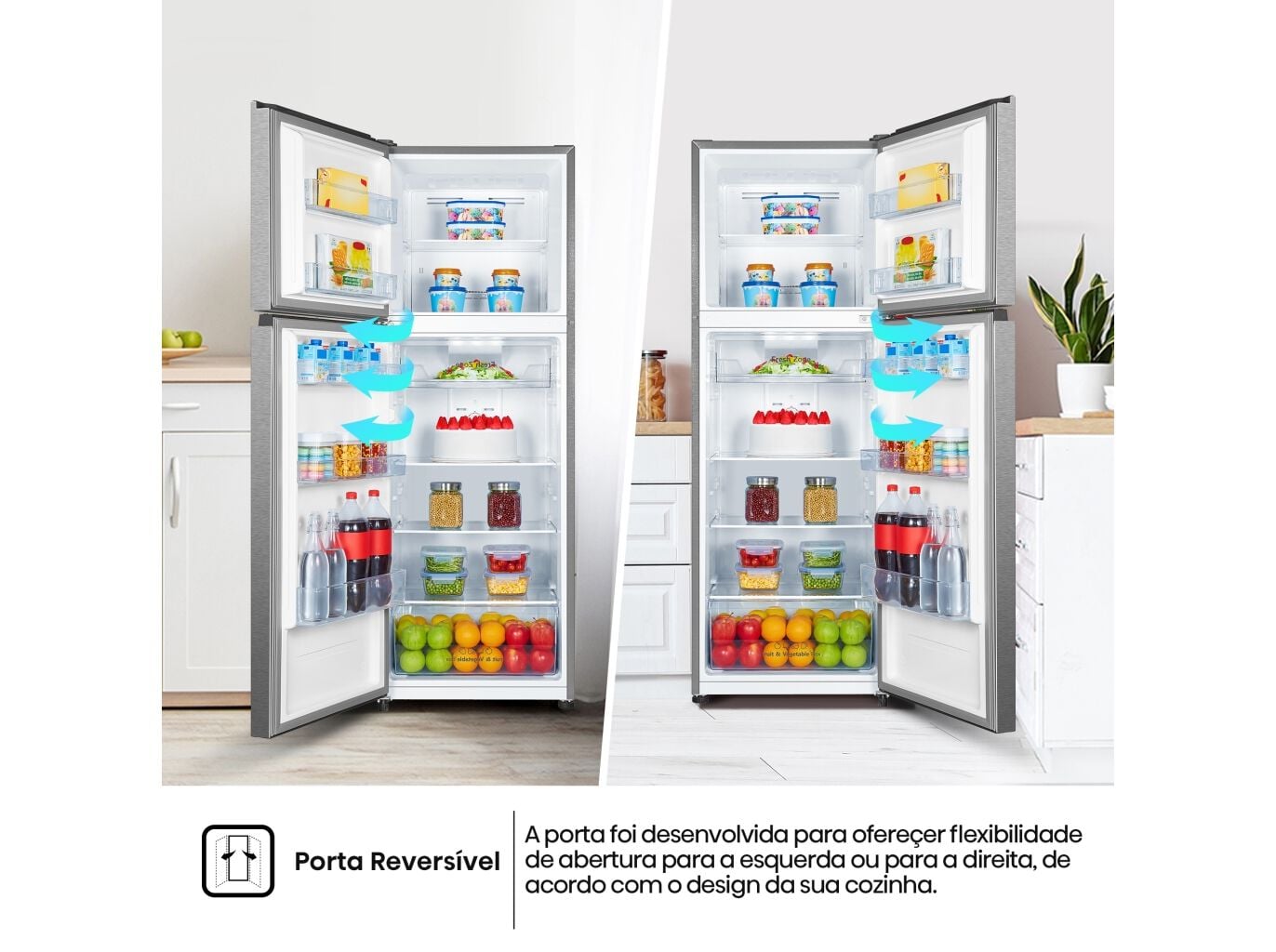 FRIGOR&Iacute;FICO 2 PORTAS HISENSE RT422N4ACE (NO FROST E 169CM 325L LOOK INOX image number 12