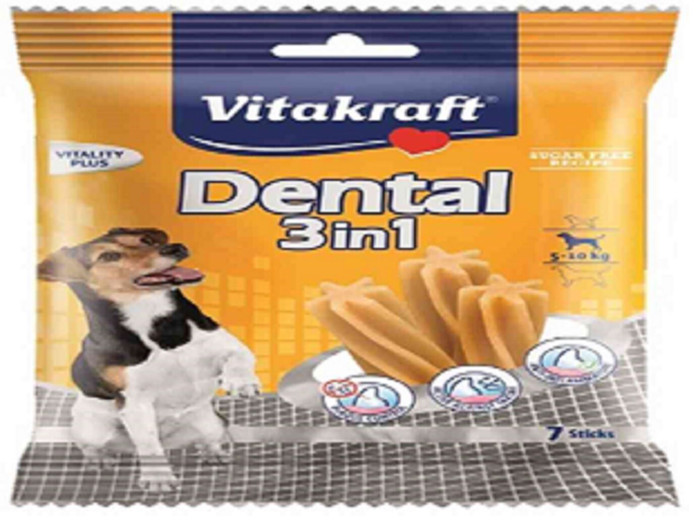 SNACKS PARA C&Atilde;O VITAKRAFT DENTAL 3EM1 PARA C&Atilde;ES PEQUENOS 120G image number 0