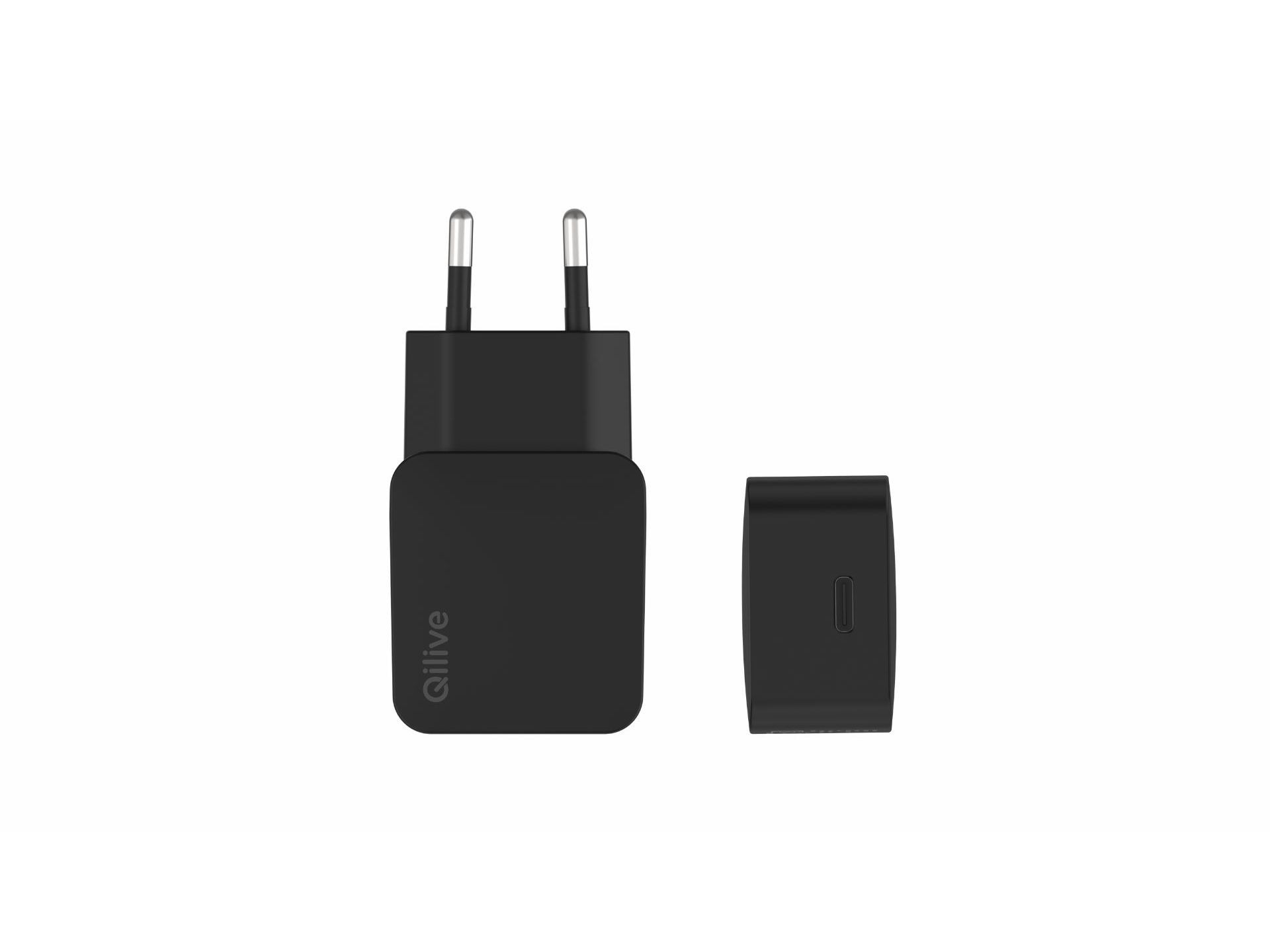 CARREGADOR LITE QILIVE 600183053 PRETO 1 USBC 20W image number 0