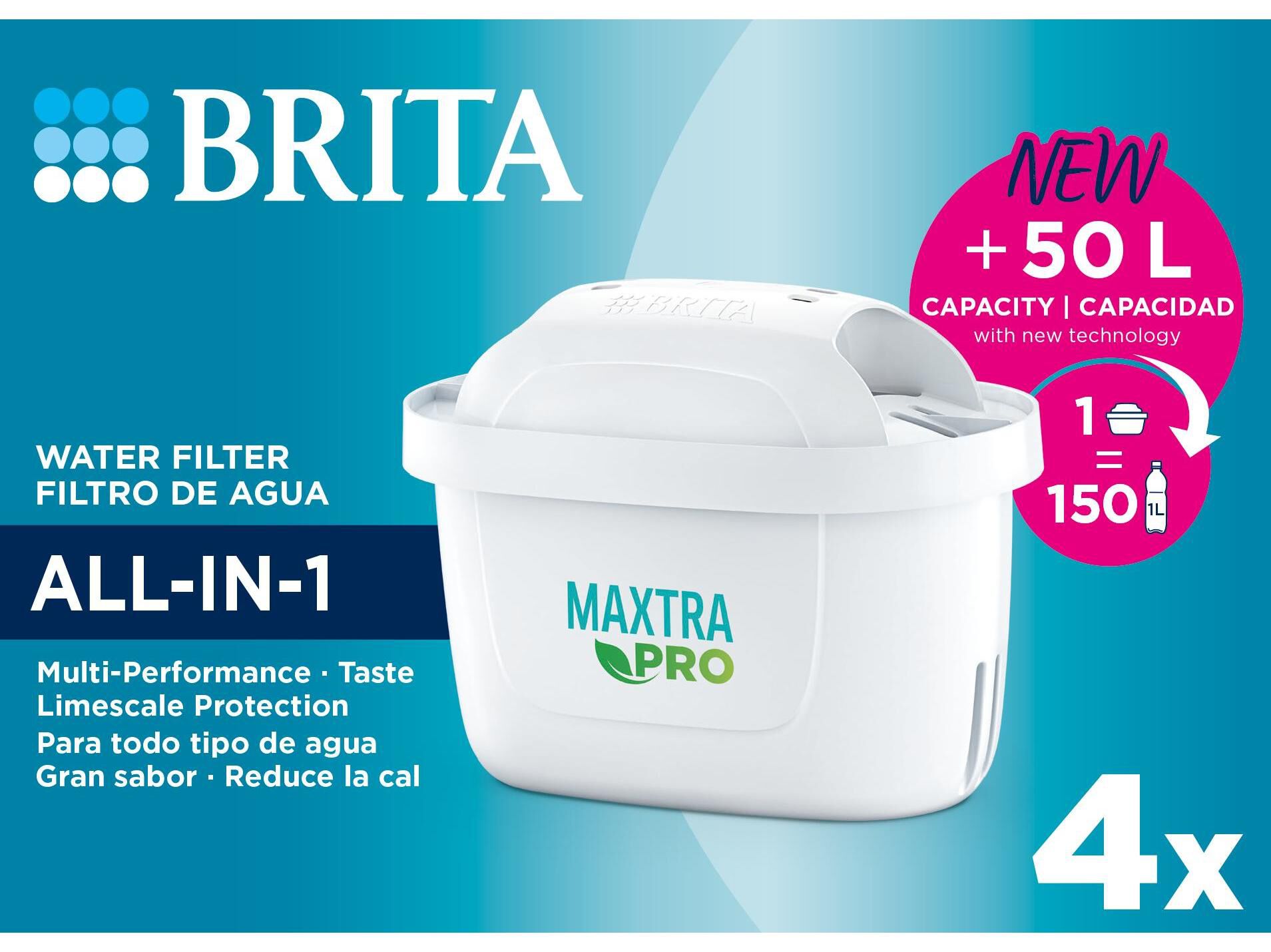 FILTRO BRITA MAXTRA PRO BRANCO 4 UNIDADES image number 1