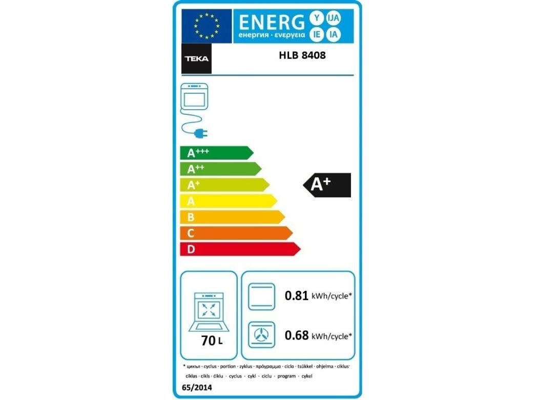 FORNO MULTIFUN&Ccedil;&Otilde;ES TEKA HLB 8408 BK PRETO A+ 71L 3215W HYDROCLEAN image number 6
