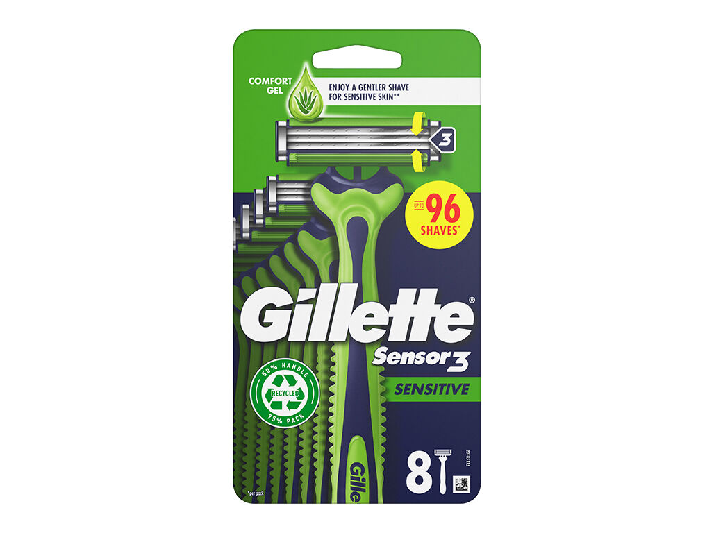 DESCART&Aacute;VEL GILLETTE SENSOR3 SENSITIVE 8UN image number 0