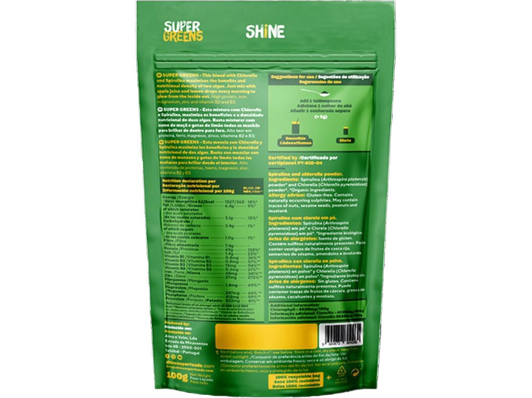 SUPER GREENS SHINE 100GR image number 1