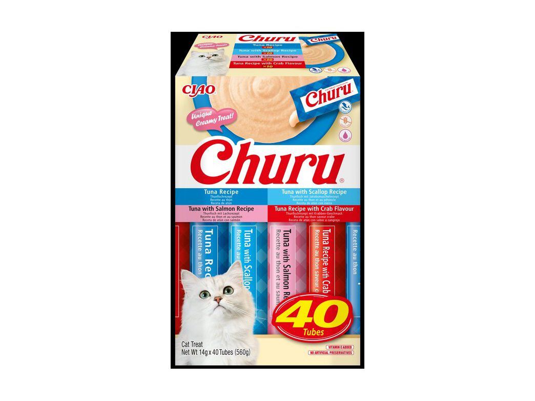 SNACK GATO CIAO CHURU ATUM 40X14G image number 1